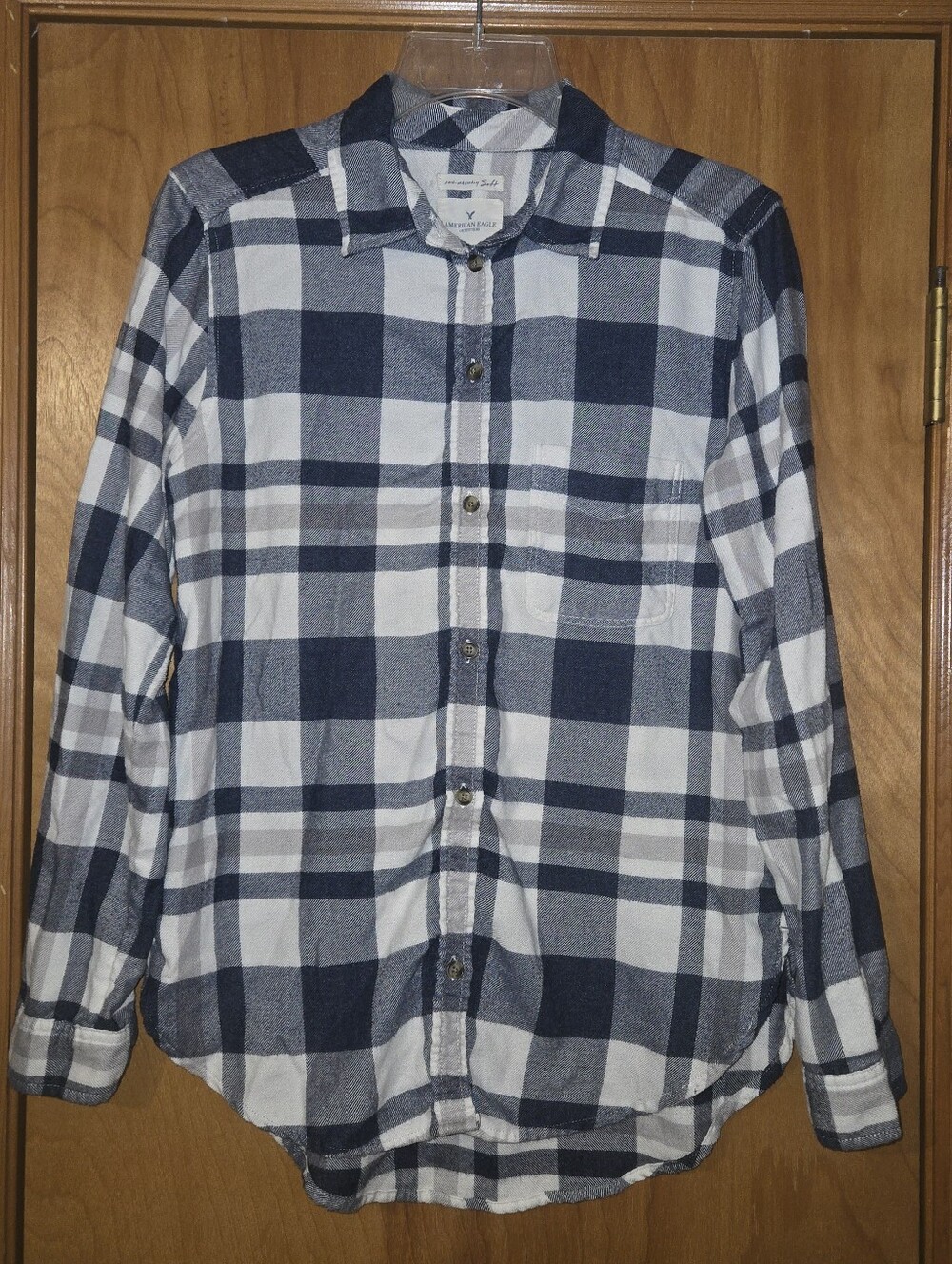 Abercrombie & Fitch Women's Plaid Flannel Button-Down Shirt Size M (Junior)